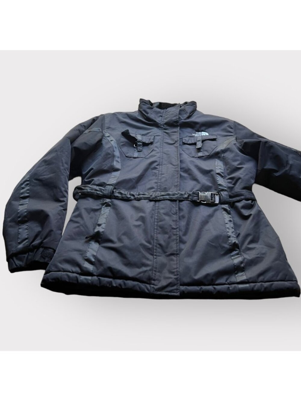 The North Face Womens Size XXL Black HyVent Insulated Belted Rain Parka Jacket - Picture 16 of 16